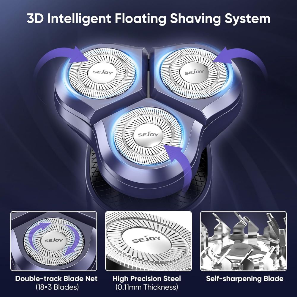 SEJOY 5-in-1 Men's Electric Shaver system