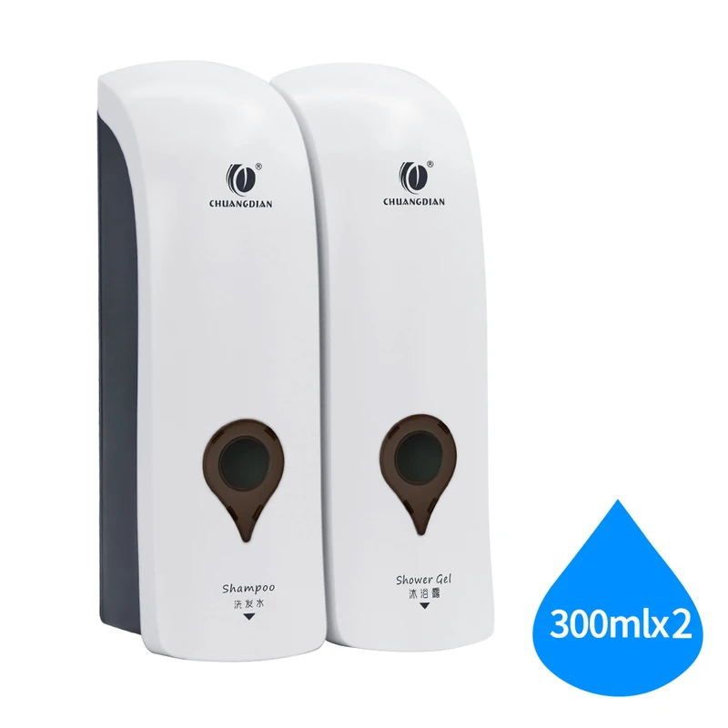 No-punch soap dispenser bathroom wall-mounted hand soap box press hotel shampoo shower gel box