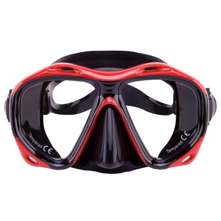 Mens Womens Anti-fog Diving Snorkel Goggles Two Window Diving Swimming Swimming Goggles Adult Tempered Glass Goggles