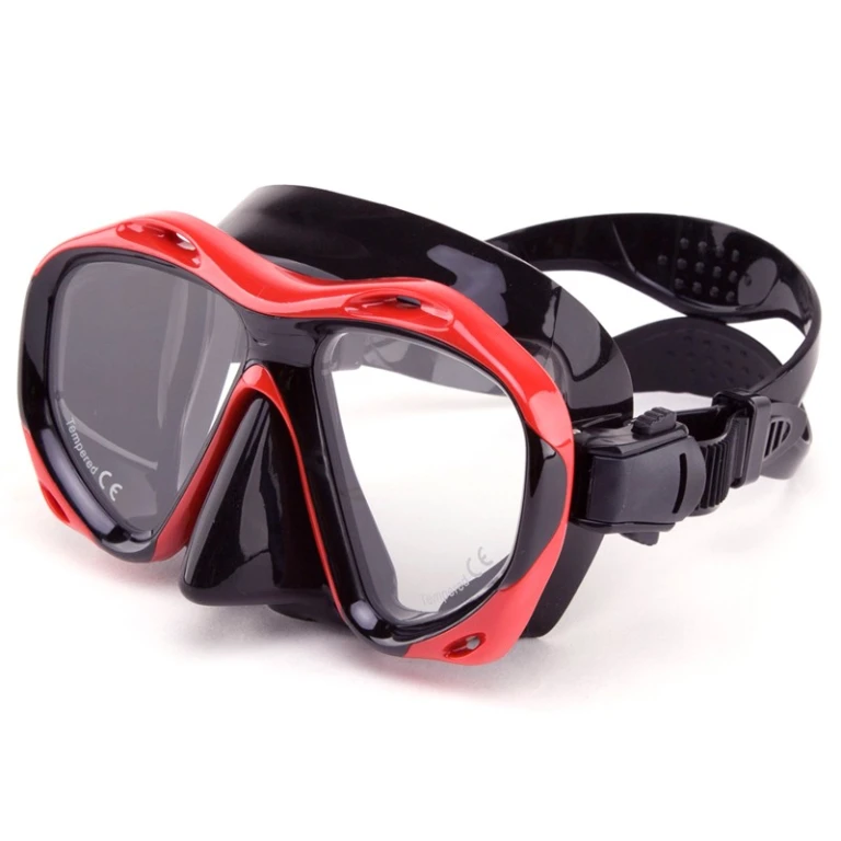 Mens Womens Anti-fog Diving Snorkel Goggles Two Window Diving Swimming Swimming Goggles Adult Tempered Glass Goggles