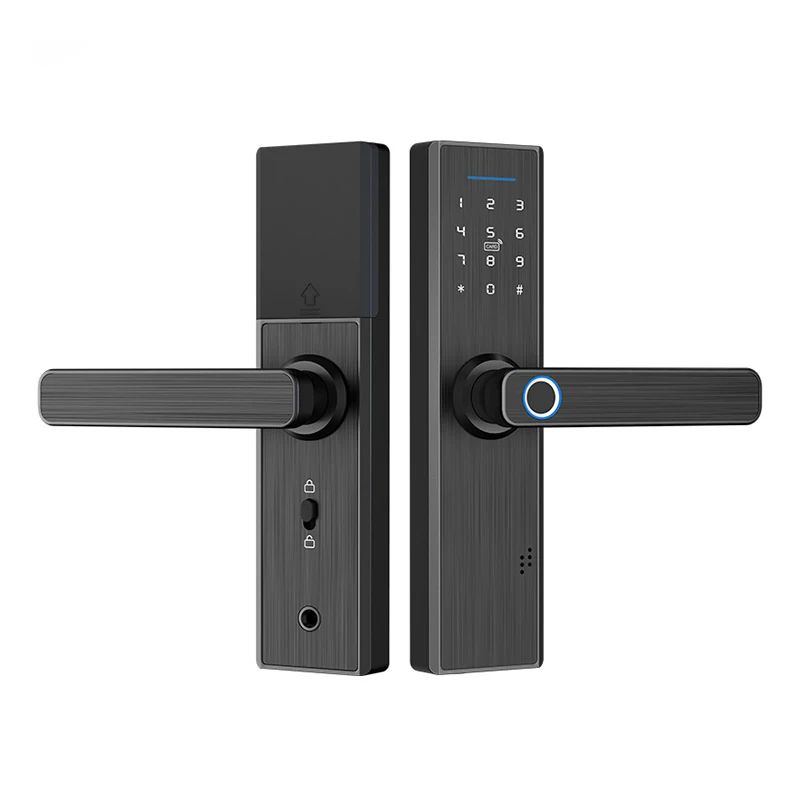 Graffiti intelligent fingerprint electronic locks support password card emergency key to open the door for wooden door room office