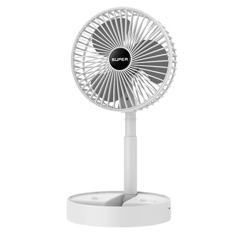 Multifunctional folding desktop fan large wind USB fan rechargeable portable retractable small fan