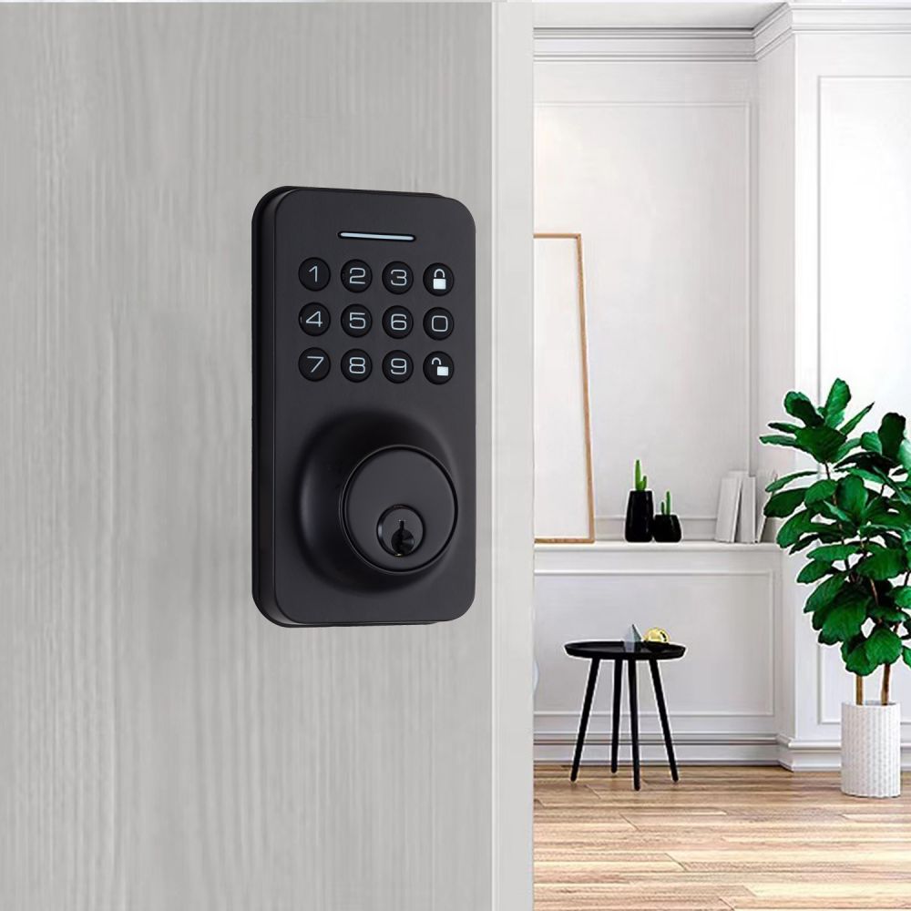 Graffiti Interior Wooden Door American Latch Intelligent Swipe Card Remote Send Combination Lock