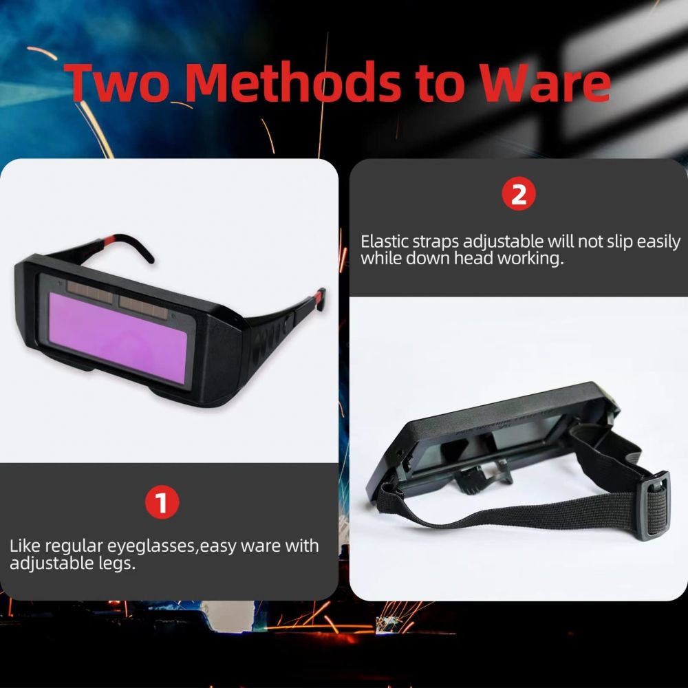 Welding glasses automatic light-changing welding welder welding goggles anti-glare arc eye protection color-changing