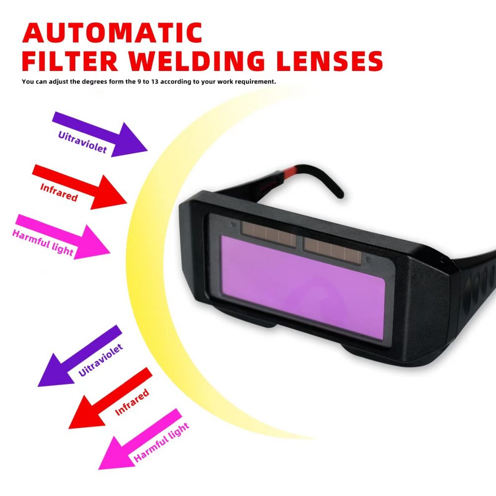 Welding glasses automatic light-changing welding welder welding goggles anti-glare arc eye protection color-changing