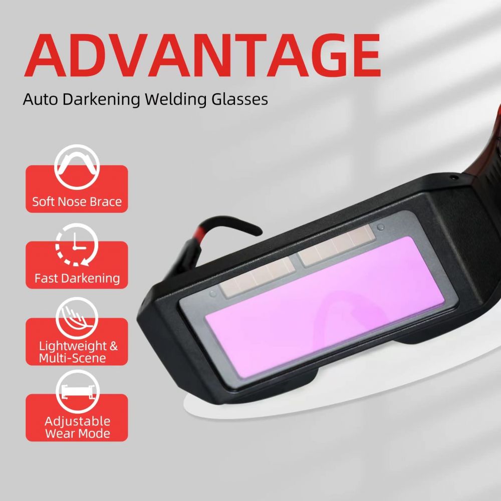 Welding glasses automatic light-changing welding welder welding goggles anti-glare arc eye protection color-changing