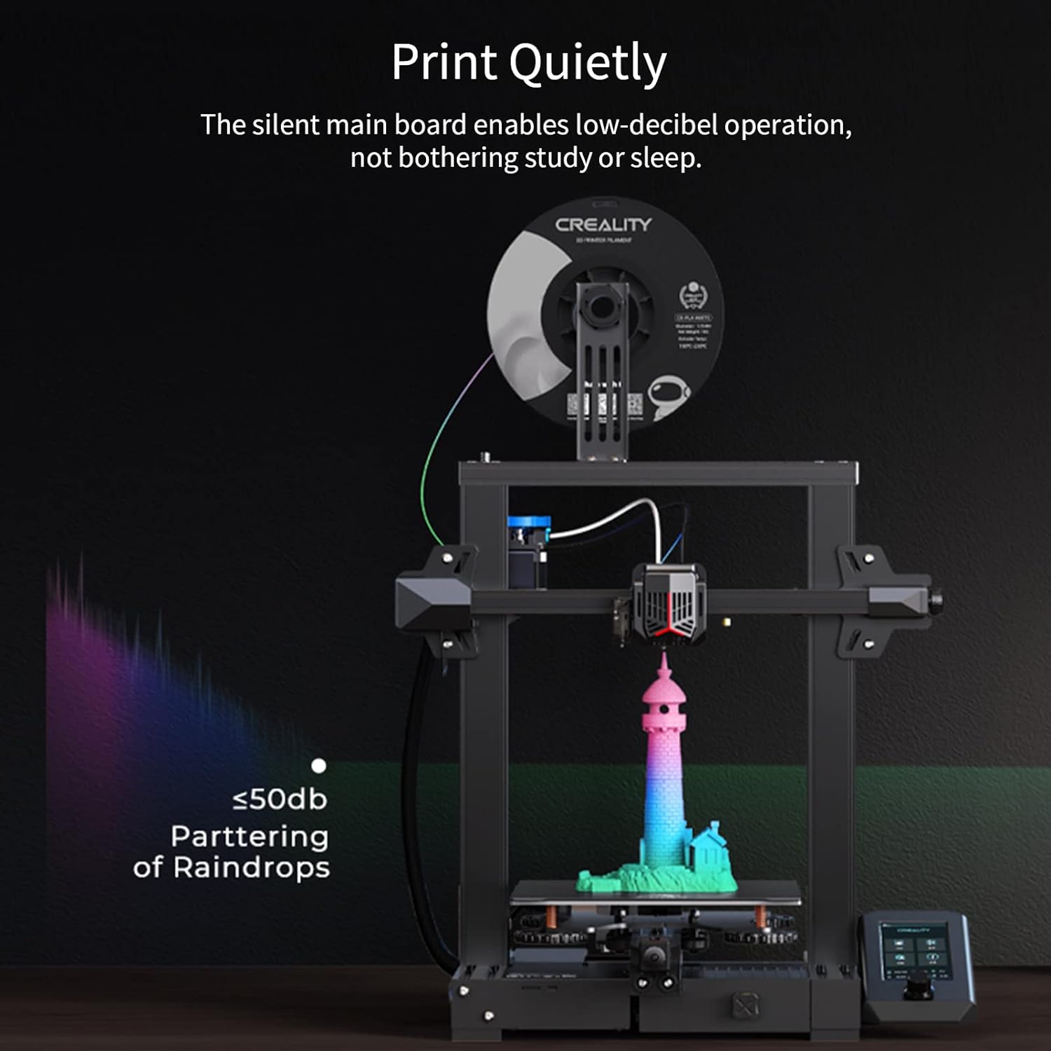 CRIALITY Ender-3 V2 NEO 3D Printer with CR-Touch Self-Leveling 32-bit Silent PC Motherboard Spring Steel Magnetic Build Plate