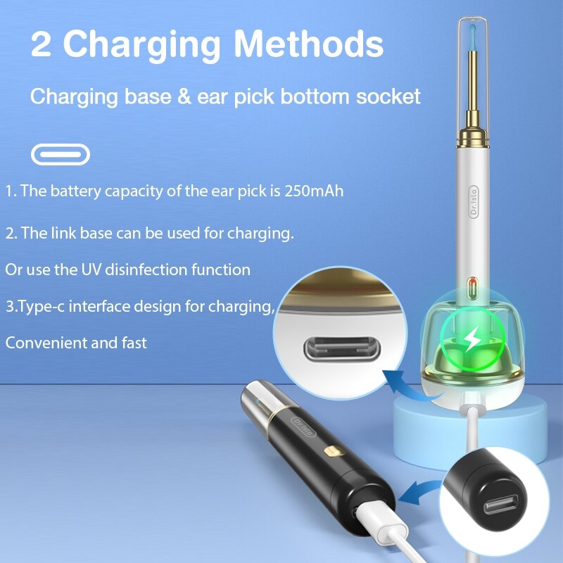 Dr.isla P9 Wireless Ear Cleaning Tool with UV Sterilization