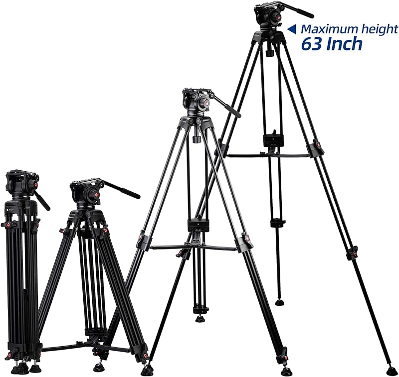 Professional Photography Camera Tripod Aluminum 1m 8 Photography Video Stand Hydraulic Head Heavy Duty Tripod Kit