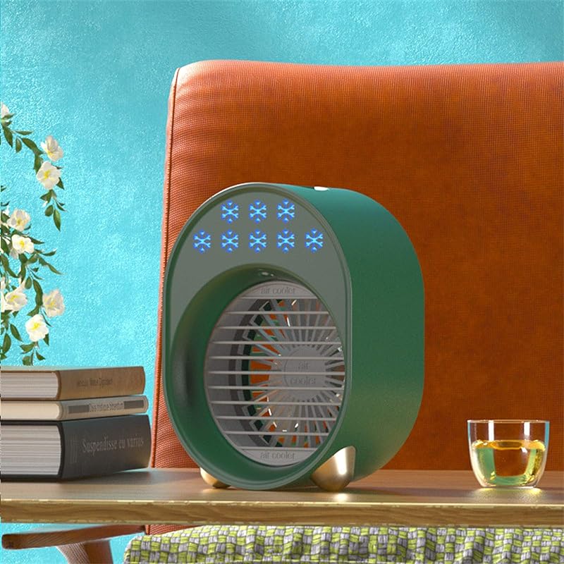 Portable desktop humidification spray cooling small air conditioner USB rechargeable fan chiller