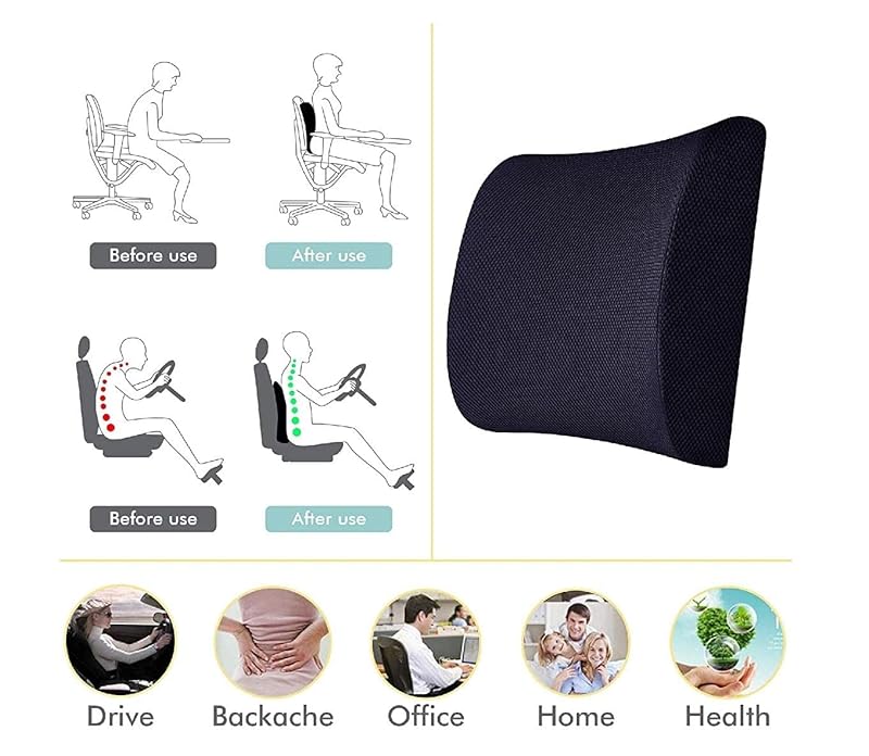 Memory foam car lumbar cushion office cushion lumbar cushion slow rebound summer back cushion chair maternity cushion