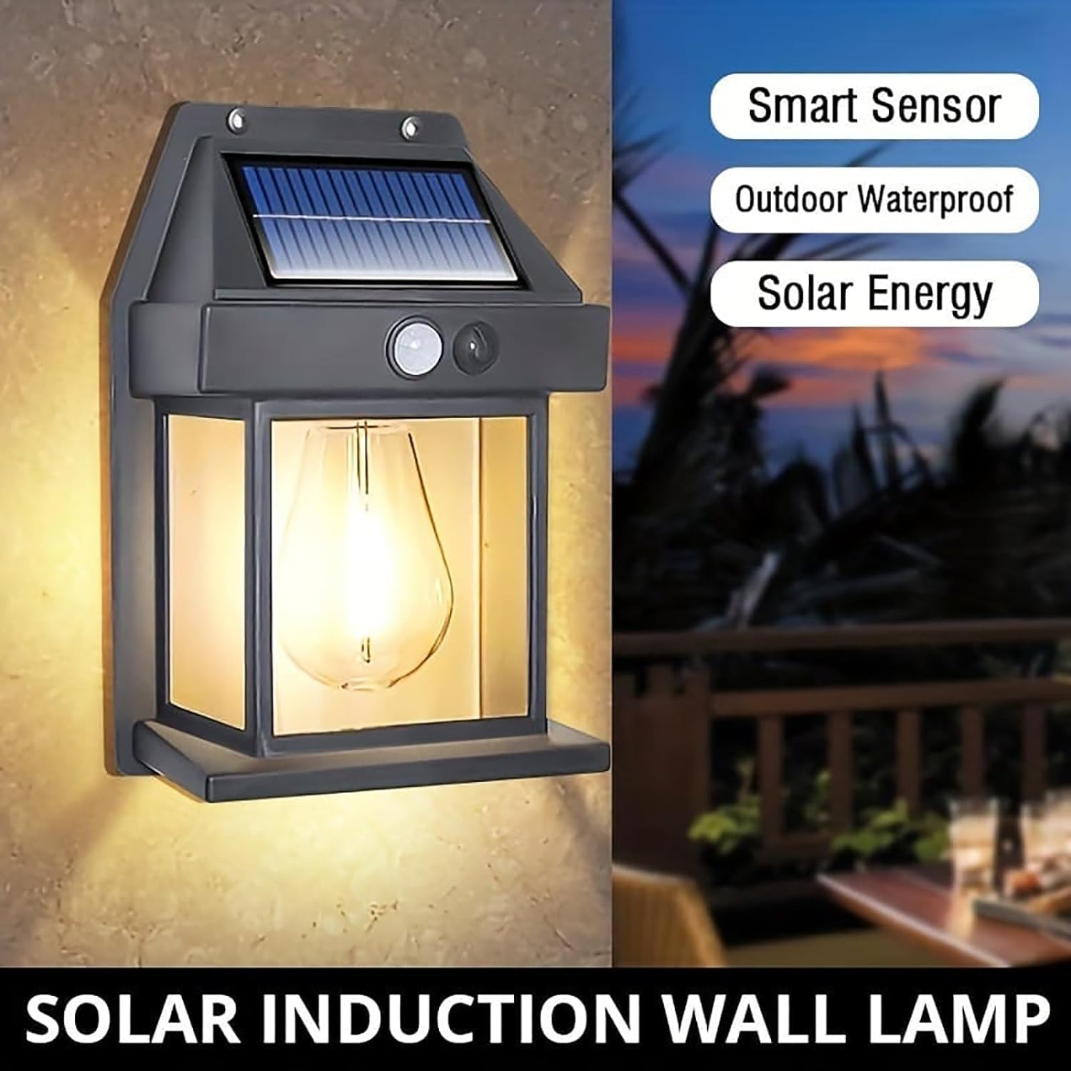 Solar Wall Light with Motion 