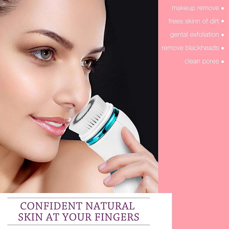 4-in-1 Electric Facial Cleansing Pore Skin Facial Massager Cleanser Body Cleansing Beauty Brush Tool