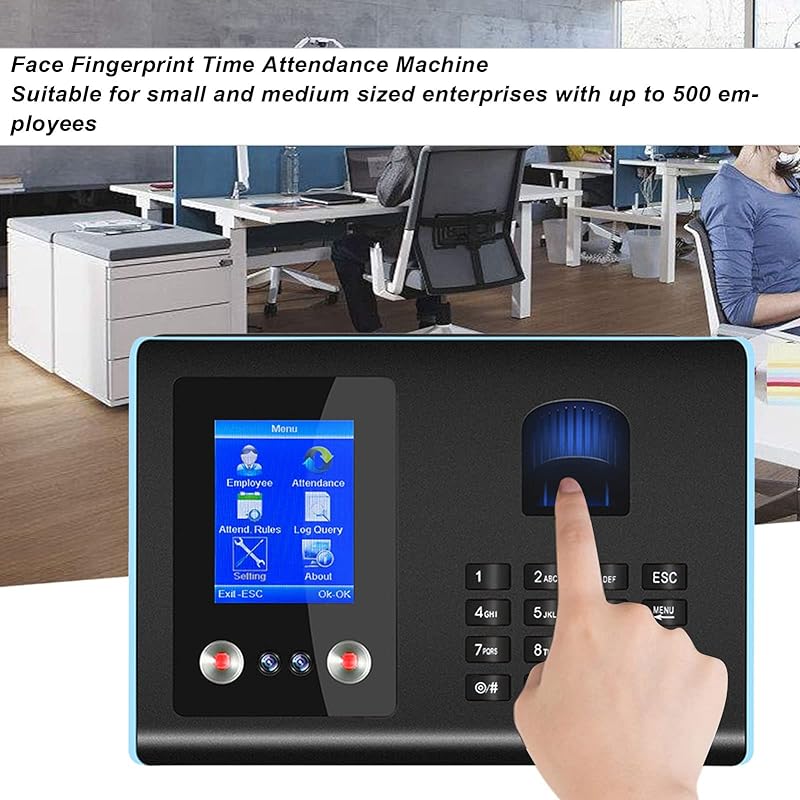 Face Attendance MachineEmployee Work Check-in MachineFace Recognition Intelligent Punch Card MachineChinese and English Time Attendance