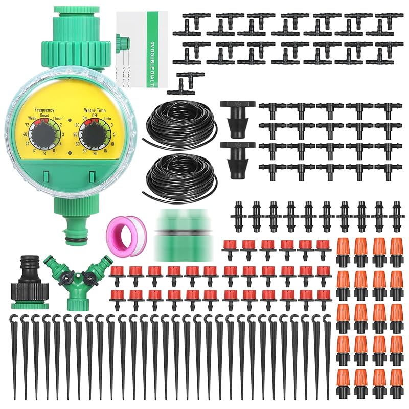 Adjustable Shut-Off Sprayer with Timer Microsprayer Misting Kit Cooling and Moisturizing Spraying Water