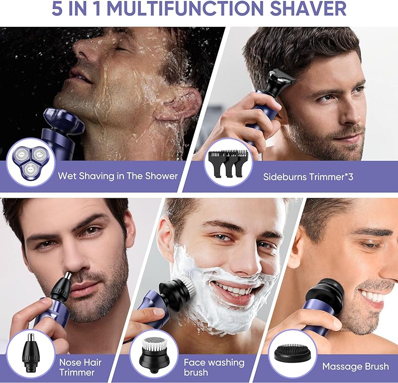 SEJOY 5-in-1 Men's Electric Shaver how to use 