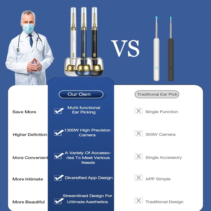 Dr.isla P9 Wireless Ear Cleaning Tool with UV Sterilization