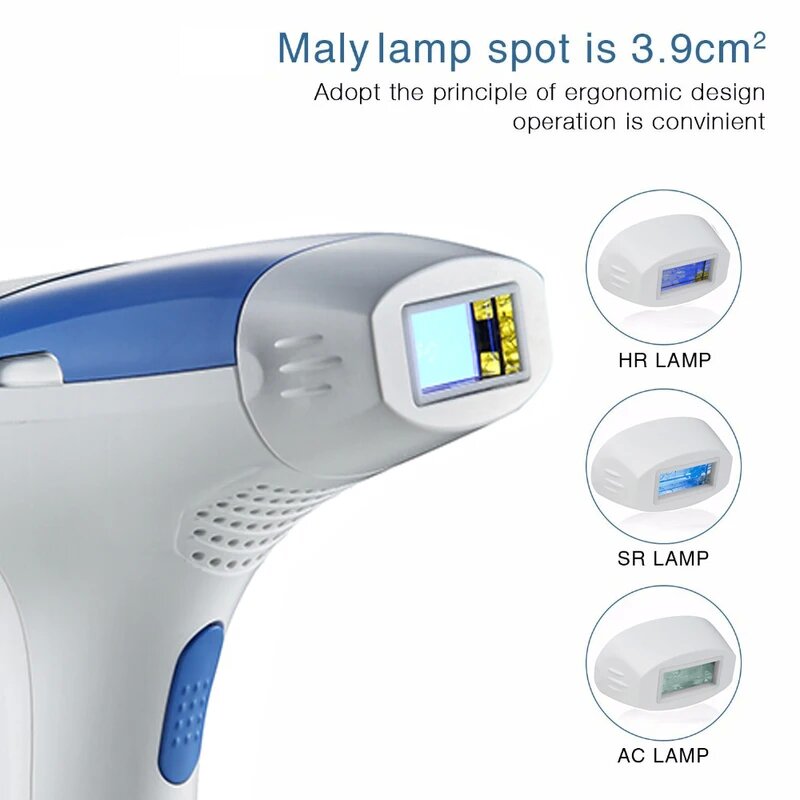   جهاز إزالة الشعر Mlay T3  للوجه والجسم بيكيني لإزالة الشعر وتجديد شباب البشرة وإزالة حب الشباب –  IPL، 500,000 فلاش
