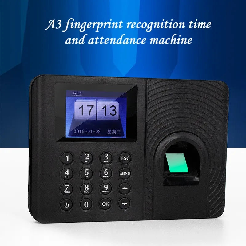 Intelligent Biometric Fingerprint Password Attendance Machine Employee Sign-in Recorder