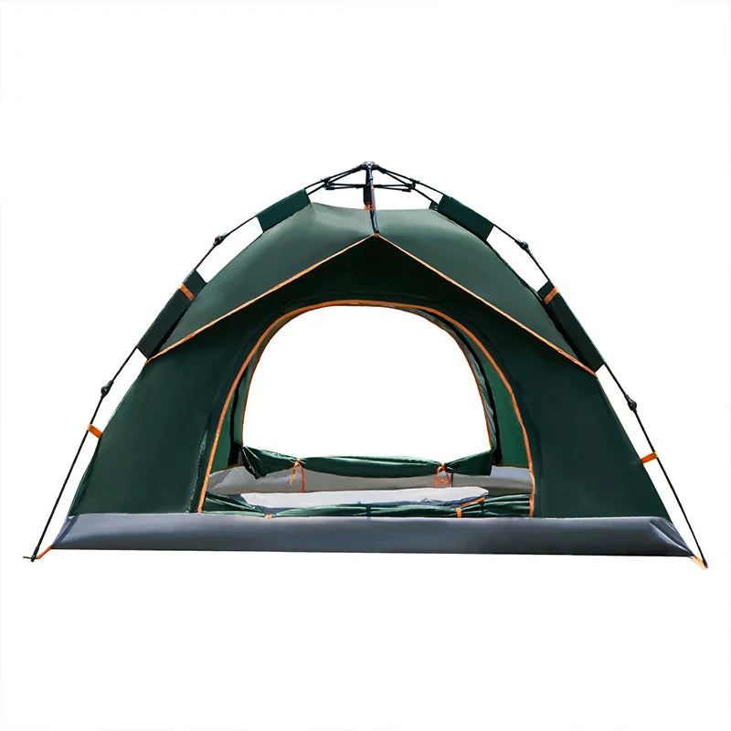 Tent outdoor 3-4 people automatic portable false double folding thickened sun protection camping equipment field camping