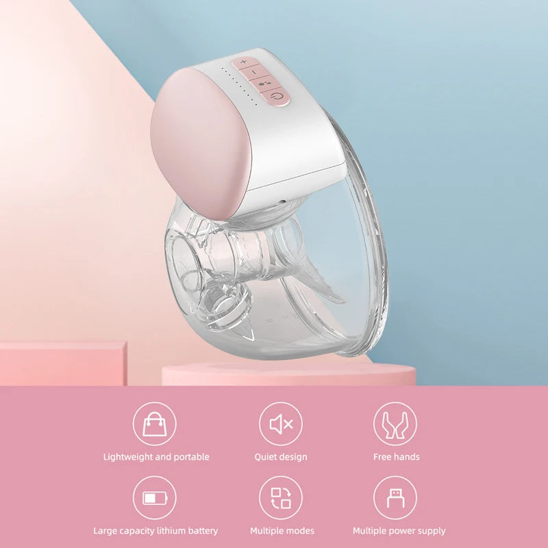 2/1 pcs BB-P1 Portable Hands-Free Breast Pump Electric Wearable Portable Breast Pump BPA-Free Breastmilk Collector