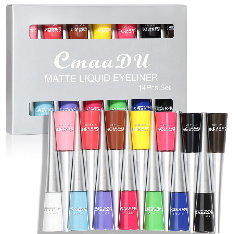 14 Color Liquid Eyeliner Matte Long Lasting Non-Smudge Waterproof Gel Color Eyeliner