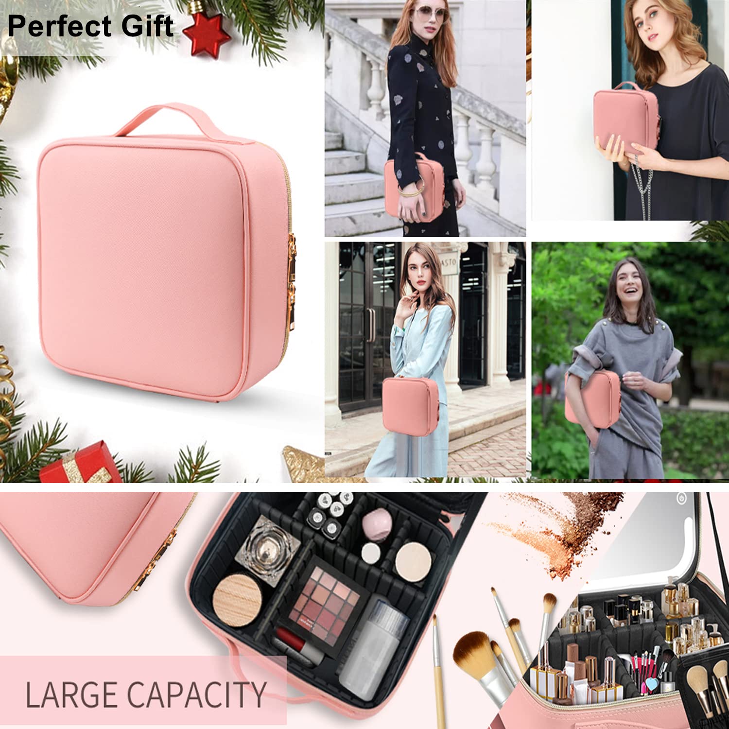 Pink Travel Cosmetic Case