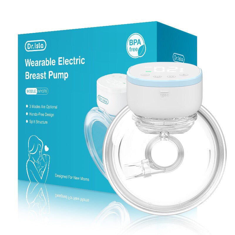 Dr. Isla MY376 Electric Breast Pump - 9-Stage Portable, Hands-Free, USB Rechargeable, BPA-Free with 3 Adjustable Modes