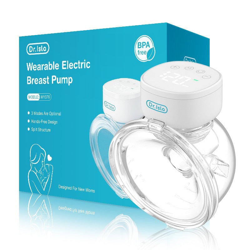 Dr. Isla MY376 Electric Breast Pump - 9-Stage Portable, Hands-Free, USB Rechargeable, BPA-Free with 3 Adjustable Modes